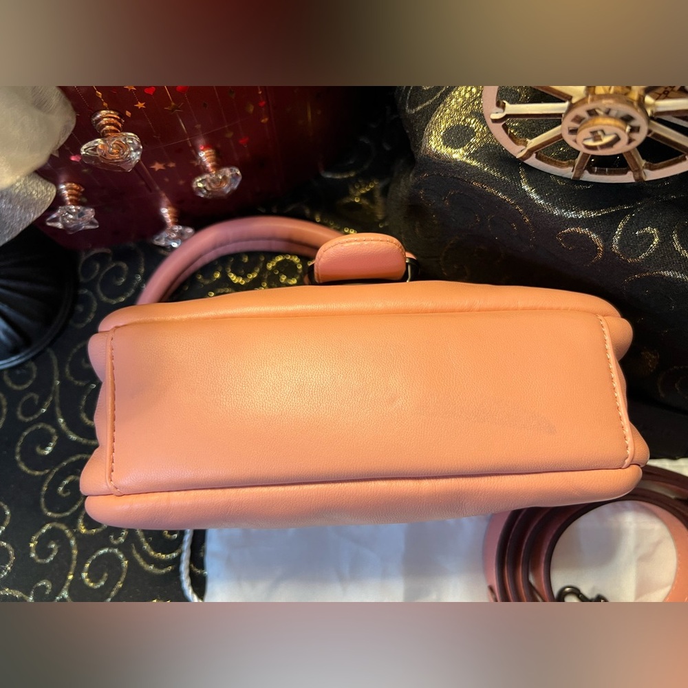 Coach 2021 Candy Pink Nappa Leather Pillow Tabby 18 Crossbody Hand Bag & Dusty - Picture 7 of 16
